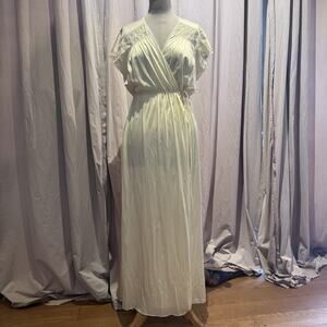 Vintage Yellow Wrap Boudoir Robe